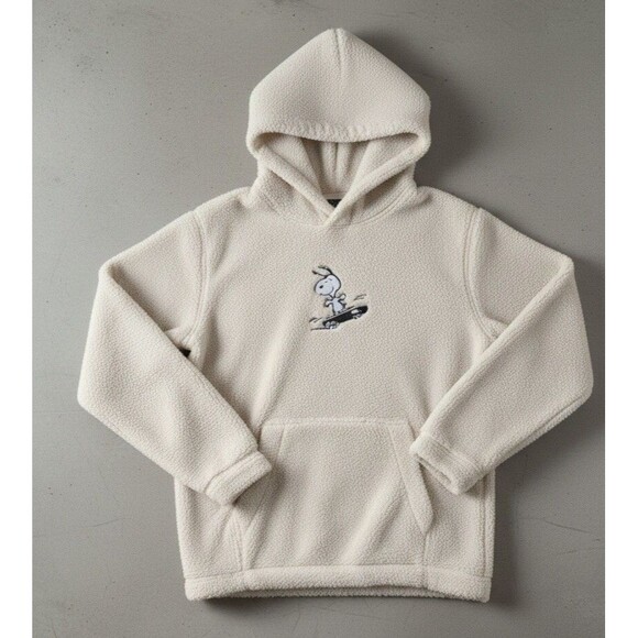 H&M Other - Rare VTG Peanuts H&M X Teddy Sherpa Fleece Hoodie Limited Edition Snoopy XL Mens
